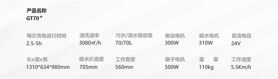 技術參數(shù)GT70