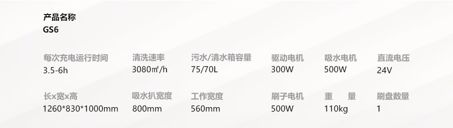 技術(shù)參數(shù)GS6