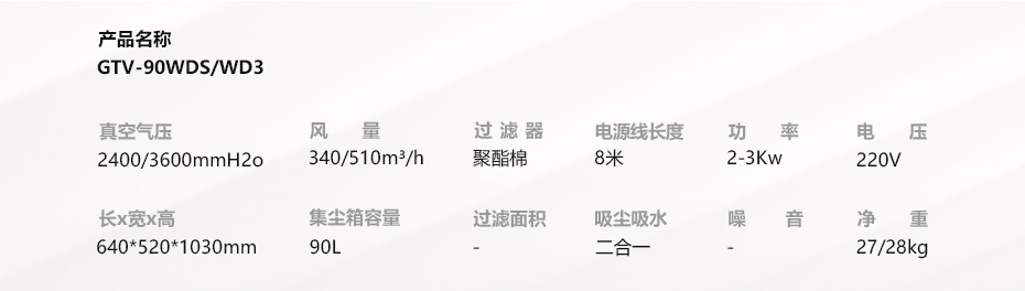 技術(shù)參數(shù)GTV90